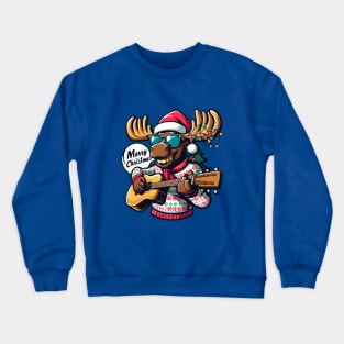 Merry Christmoose Moose Christmas 2024 Crewneck Sweatshirt